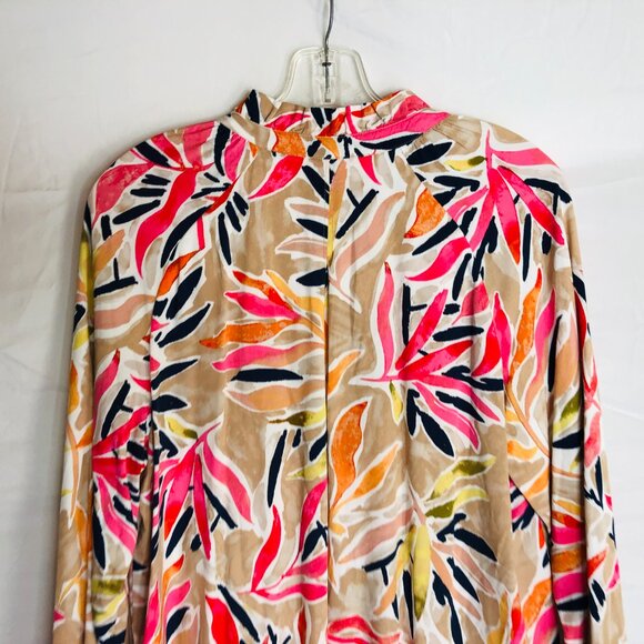 Nic+Zoe Women's Size Medium Geometric Button Up Blouse Top - Picture 5 of 5